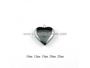 Hematite Heart Pendant ,Assorted Size